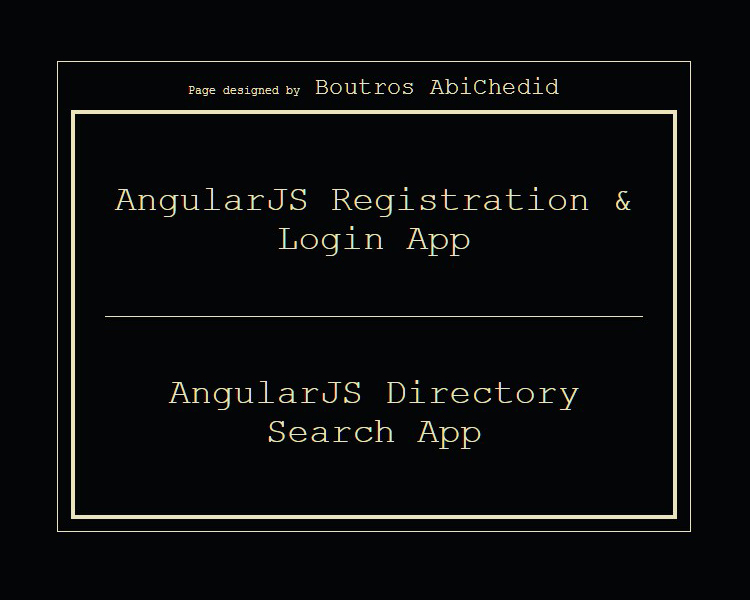 Two Angular JS Apps